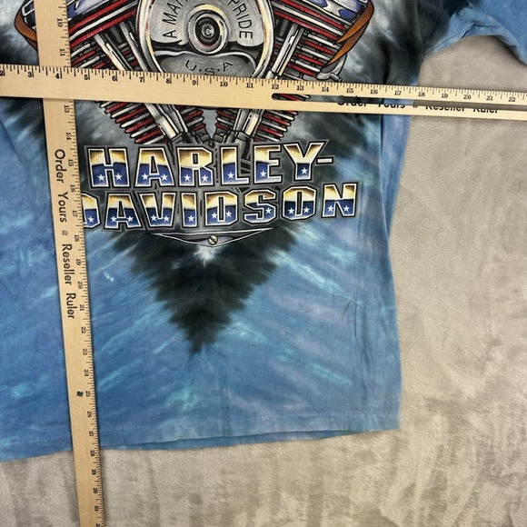 VTG 90s Harley Davidson Tie Dye M USA Eagle A Matter of Pride Single Stitch - Picture 6 of 9